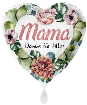 Folienballon - Mama, danke für alles! - ø 43cm